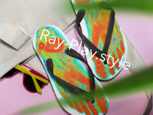 Flip flops to stand out at https://ray-play.style